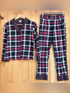 Vera Bradley Plaid Pajama Set Sz XS